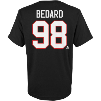 Chicago Blackhawks dětské tričko Connor Bedard #98 Player Name & Number Black