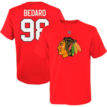 Chicago Blackhawks dětské tričko Connor Bedard #98 Player Name & Number Red