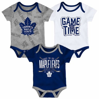 Toronto Maple Leafs kojenecké body 3-pack Game Time S/S Creeper Set - Newborn