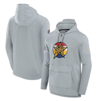 NHL produkty pánská mikina s kapucí 2024 NHL All-Star Game Authentic Pro Tech Fleece Gray