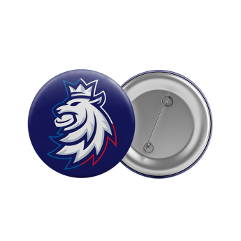 Hokejové reprezentace odznak se špendlíkem Czech Republic logo lion blue