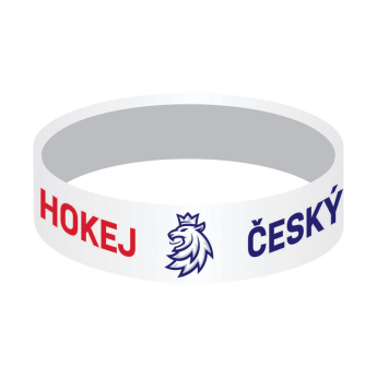 Hokejové reprezentace dětský silikonový náramek Czech Republic white