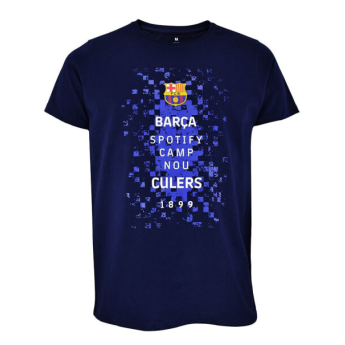 FC Barcelona pánské tričko Logos navy