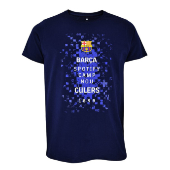 FC Barcelona dětské tričko Logos navy