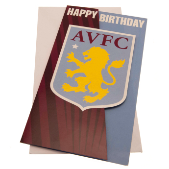 Aston Villa narozeninové přání Crest Birthday Card