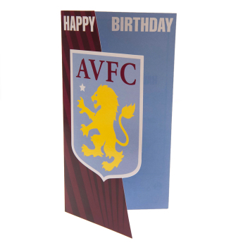 Aston Villa narozeninové přání Crest Birthday Card