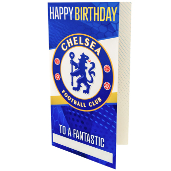 FC Chelsea narozeninové přání se samolepkami Personalised Birthday Card