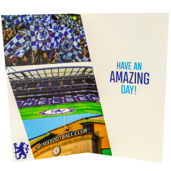 FC Chelsea narozeninové přání se samolepkami Personalised Birthday Card