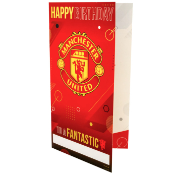 Manchester United narozeninové přání se samolepkami Personalised Birthday Card