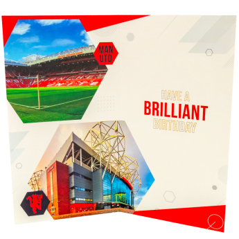 Manchester United narozeninové přání se samolepkami Personalised Birthday Card