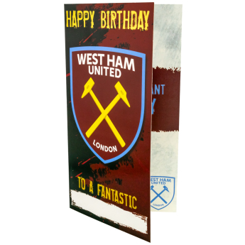 West Ham United narozeninové přání Personalised Birthday Card