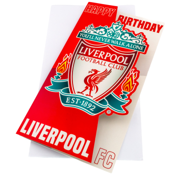 FC Liverpool narozeninové přání Crest Birthday Card