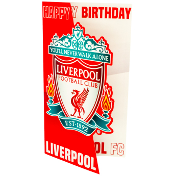FC Liverpool narozeninové přání Crest Birthday Card