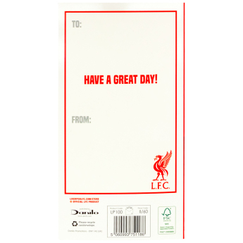 FC Liverpool narozeninové přání Crest Birthday Card