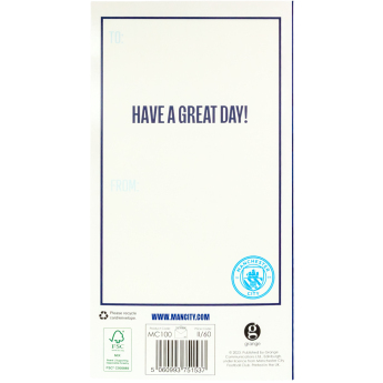 Manchester City narozeninové přání Crest Birthday Card