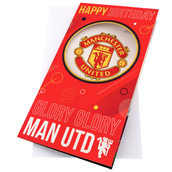 Manchester United narozeninové přání Glory Glory Birthday Card