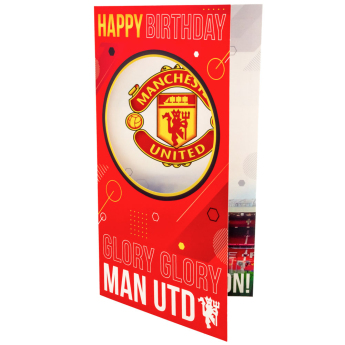 Manchester United narozeninové přání Glory Glory Birthday Card