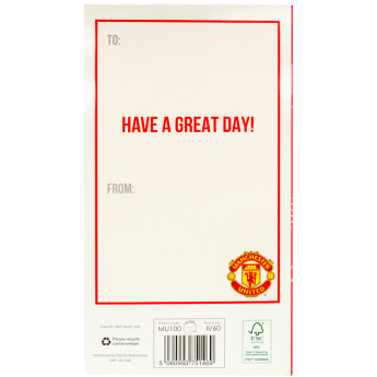 Manchester United narozeninové přání Glory Glory Birthday Card