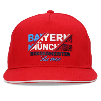 Bayern Mnichov čepice flat kšiltovka Rekordmeister red