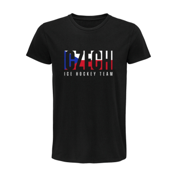 Hokejové reprezentace pánské tričko Czech Republic Flag black