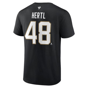 Vegas Golden Knights pánské tričko #48 Tomáš Hertl Black Authentic Stack Name & Number