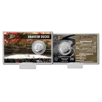 Anaheim Ducks sběratelská mince History Silver Coin Card Limited Edition od 5000