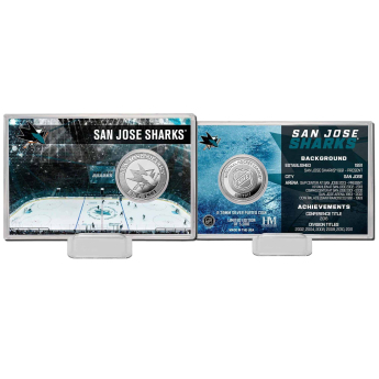 San Jose Sharks sběratelská mince History Silver Coin Card Limited Edition od 5000