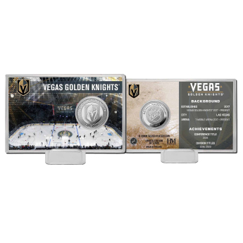 Vegas Golden Knights sběratelská mince History Silver Coin Card Limited Edition od 5000