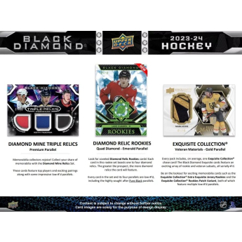 NHL boxy hokejové karty NHL 2023-24 Upper Deck Black Diamond Hockey Hobby Box