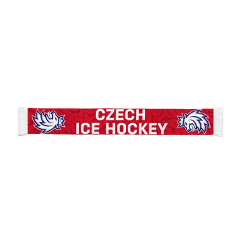 Hokejové reprezentace zimní šála red Czech Ice Hockey pattern
