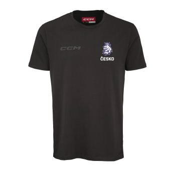 Hokejové reprezentace pánské tričko Czech Republic CCM Core Lev Česko Black