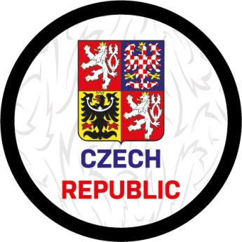 Hokejové reprezentace puk Czech republic logo white
