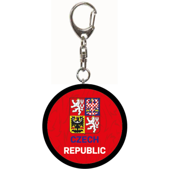 Hokejové reprezentace přívěšek na klíče Czech Republic minipuk logo red