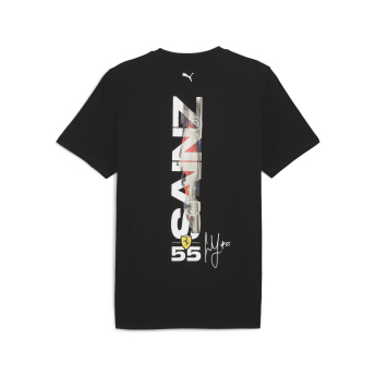 Ferrari pánské tričko Driver Sainz 55 black F1 Team 2024
