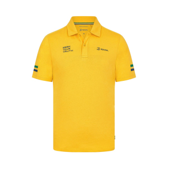 Ayrton Senna pánské polo tričko Stripe yellow 2024
