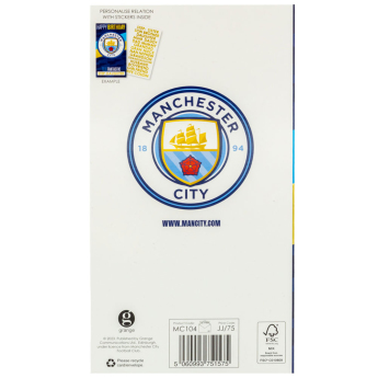 Manchester City blahopřání Personalised Birthday Card