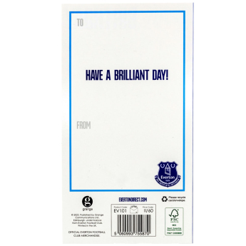 FC Everton blahopřání Crest Birthday Card