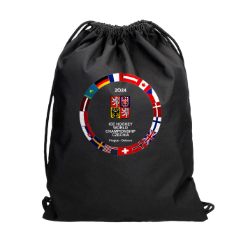 Hokejové reprezentace pytlík gym bag Ice Hockey World Championship Czechia MS 2024 black