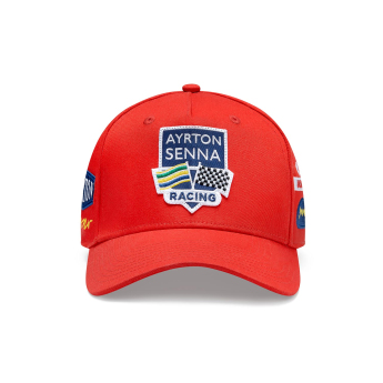 Ayrton Senna čepice baseballová kšiltovka Legacy Patchwork red 2024