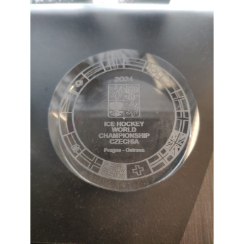 Hokejové reprezentace skleněný puk Ice Hockey World Championship Czechia MS 2024