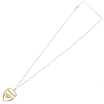 FC Arsenal řetízek na krk s přívěškem 18ct Gold Plated on Silver Crest