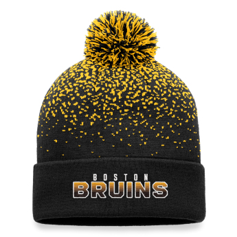 Boston Bruins zimní čepice Iconic Gradiant Beanie Cuff with Pom Black-Yellow Gold