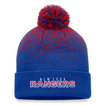 New York Rangers zimní čepice Iconic Gradiant Beanie Cuff with Pom Deep Royal-Athletic Red