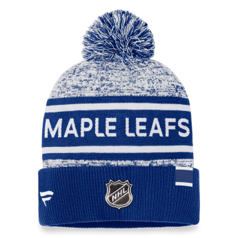Toronto Maple Leafs zimní čepice Authentic Pro Rink Heathered Cuffed Pom Knit