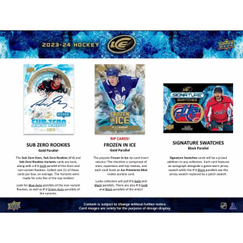 NHL boxy hokejové karty NHL 2023-24 Upper Deck Ice Hobby Balíček