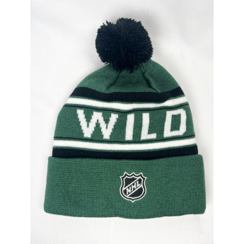 Minnesota Wild dětská zimní čepice Jacquard Cuffed Knit With Pom