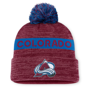 Colorado Avalanche zimní čepice Authentic Pro Rink Beanie Cuff With POM