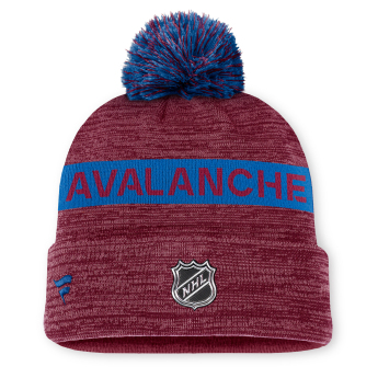 Colorado Avalanche zimní čepice Authentic Pro Rink Beanie Cuff With POM