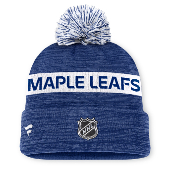 Toronto Maple Leafs zimní čepice Authentic Pro Rink Beanie Cuff With POM