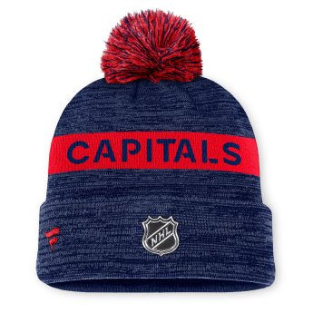 Washington Capitals zimní čepice Authentic Pro Rink Beanie Cuff With POM